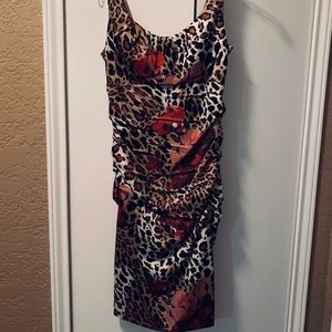 Leopard print cocktail dress